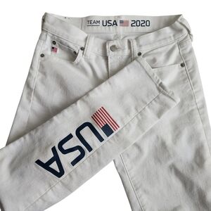 Polo Ralph Lauren Team USA 2020 Olympics Skinny Jeans Women's 4 White Official 